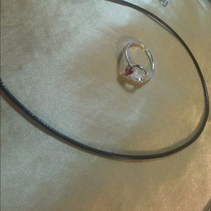 Waxed leather necklace